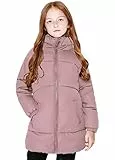 SOLOCOTE Mädchen Wintermäntel Heavyweight Mediun Länge Warme Jacken Daunenähnliche Baumwolle Watte Outwear 80817 Rosa 13-14Y