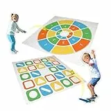 alldoro 60058 XXL Kick & Darts Spiel, 2-in-1 Wurfspiel mit 2 Spielfeldern 160x160 cm, inkl. 12 Säckchen, 4 Katapulten & Tragetasche, Indoor & Outdoor