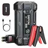 BRPOM Starthilfe Powerbank 5000A Spitzenstrom 26800mAh Auto Starthilfe mit LCD-Display(Für alle Benzinmotor oder 10,0L Dieselmotoren), Portable Starthilfegerät mit LED Taschenlampe