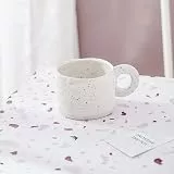 YIPOCH 300 ml koreanischen Stil Kawaii süße Keramik Tassen handgemachte Blumenmuster Frühstück Kaffee Milch Tasse mit Teller und Löffel