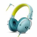 awatrue Kinder Kopfhörer, Kopfhörer Kinder mit Kabel, 74/85dB Lautstärkegrenze, Stereo Sound, HD-Ton, Faltbare Over Ear Kinderkopfhörer für Schule/Tablet/PC (Grün Gelb)