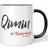 JUNIWORDS Tasse, Qimin, der Unbarmherzige, Schwarz (5284832)