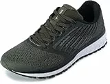 WHITIN Unisex Laufschuhe Herren Damen Hallenschuhe Turnschuhe Sneakers Männer Sportschuhe Straßenlaufschuhe Atmungsaktiv Joggingschuhe Fitness Schuhe Armee Grün Größe 43