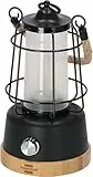Brennenstuhl LED Akku Campinglampe Cal 1 (350 lm, IP44, bis zu 75h Leuchtdauer, stufenlos dimmbar, Farbtemperatur einstellbar, wiederaufladbare USB Outdoor Lampe mit Hanfseil und Bambussockel)