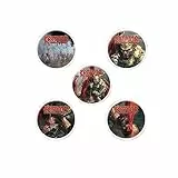 Razamataz - Hate Über Alles Button-Set, Mehrfarbig, 5x 25mm, Offizielles Merchandise, Accessoire