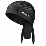 YANIKY Sports Bandana Cap UV Schutz Atmungsaktive Kopftuch Herren Damen Schnelltrocknend Durag Unter Helm Für Sommer Outdoor Sportarten Laufen