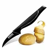 Nirosta Schälmesser Wave 19 cm – Hochwertiger Edelstahl – Scharfes Messer in Profi-Qualität zum Schälen von Obst & Co – Beschichtete Klinge für einfacheres Schneiden – Soft-Touch-Griff
