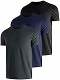 UEEKO UV Schutz Tshirt Herren 3 Pack UPF 50+ Sonnenschutz Functional Sleeve Schwimmen T-Shirts Rash Guard Training Quick-Drying Outdoor Surf Wandern Running Fishing Atmungsaktives Shirts 3XL