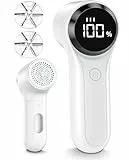 BZGG Fusselrasierer Elektrisch,Tragbarer Aufladbar Elektrisch Fusselentferner,LED-Anzeige,3 Geschwindigkeiten Sind Einstellbar Fusselfräse für Verschiedene Stoffe,Weiß