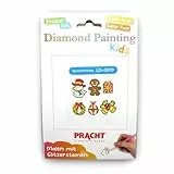 Pracht Creatives Hobby 6035-25241 Diamond Painting Stickerset, Motiv Weihnachten, Bastelset zum Gestalten von Aufklebern mit Glitzersteinchen, für Kinder ab 5 Jahren