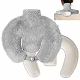LURICO Wärmflasche Nacken, Winter Weihnachten Wärmflasche, 1L U-Förmige Nackenwärmflasche mit Abnehmbarer Weichem Bezug, PVC Hot Water Bottle für Nacken Und Schulter, Weihnachten Wintergeschenke