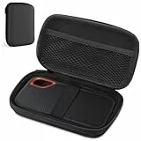 AMFUN Tasche Hülle für HDD, Elektronik Tasche Organizer, Portable SSD Externe Festplatte, Tragbare Kabelorganizer für Handyladekabel, Powerbank, USB Sticks(Schwarz)