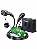 UGREEN Typ 2 EV Ladekabel EV-Ladegerät mit 22KW tragbare EV-Autos Heim-Ladestation 32A 3-Phase EV-Autoladegerät für Allen Elektrofahrzeugen 5 Meter