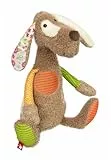 SIGIKID 42845 Stofftier Hund Patchwork Sweety Kuscheltier zum Spielen & Schmusen aus weichem Materialmix für Babys und Kinder, Jungen und Mädchen von 0 Monaten bis 8 Jahren Mehrfarbig/Hund 32 cm