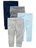 Simple Joys by Carter's Unisex Baby Hose Baumwolle, 4er-Pack, Blau/Grau, 3-6 Monate
