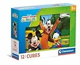 Clementoni Micky Maus Wunderhaus 12 Würfel Puzzle Kinder - Geschicklichkeitsspiel für Kinder ab 3 Jahren - Sensorik- & Motorikspielzeug von Clementoni 41348