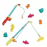 B. toys - Little Fisher's Kit - Angelspielset für Kinder - Magnetisches Angelspiel - 2 Angelruten & 8 Meerestiere - Wasserspielzeug für Bad, Pool - 3 Jahre +