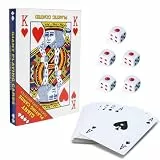 54 Jumbo Poker Karten mit 5 Würfeln Outdoor Party Spiel Set 17x11,7cm