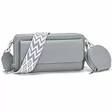 Snmoec Handytasche zum umhängen kleine Handtasche Damen umhängetasche Damen klein Mit Kartensteckplatz münzbörse Crossbody Bag klein Graublau