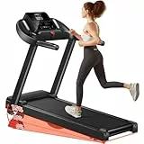 UMAY Laufband Für Zuhause Klappbar 14km/h,Laufbänder 3.0PS/2200W mit Herzfrequenzmonitor, APP und Lautsprecher, Treadmill for Home mit 12 Trainingsprogrammen,Max Belastung 136KG, gefederter Laufband