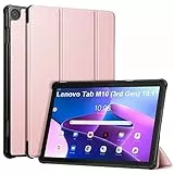 Fintie Hülle für 2022 Lenovo Tab M10 (3. Gen) Tablet 10.1' TB-328FU/TB-328XU (Nicht für 2025 Lenovo Tab Tablet 10.1'), Ultradünne Schutzhülle mit Auto Schlaf/Wach Funktion, Roségold