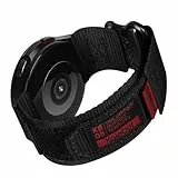 MroTech kompatibel mit Armband Samsung Galaxy Watch 6/6Classic/ Galaxy Watch5/5Pro/ Galaxy Watch4/4Classic/ Active/Active2 Ersatzarmband Sport Nylon Klettverschluss Design Sportarmband 20mm,Schwarz