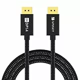 IVANKY DisplayPort 1.4 Kabel 3M [VESA-Zertifiziert], 8K DP Kabel High Speed 8K@60Hz, 4K@144Hz, 2K@165Hz, HDR DisplayPort auf DisplayPort Kabel, Nylon Geflochten Kompatibel Laptop PC Gaming Monitor TV