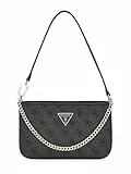 GUESS Noelle II Mini Top Zip Shoulder Bag Coal Logo