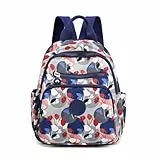YANAIER Klein Rucksack Damen Wasserdicht Cityrucksack Daypacks Kleiner Rucksackhandtaschen Mädchen Schultaschen für Reise Freizeit Einkauf Ginkgo-Blatt