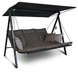 Angerer Freizeitmöbel GmbH Hollywoodschaukel Lounge Smart - Gartenschaukel Made in Germany - Schaukel zum Sitzen, Liegen und Entspannen - inklusive Bett-Funktion - einfache Montage (Olive)
