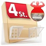 DEKAZIA® 4 Regalbodenträger selbstklebend | Regalbodenhalter selbstklebend Regalboden Halterung Regalbefestigung ohne Bohren Schrankboden Halter Regalbrett Bodenträger für Einlegeboden