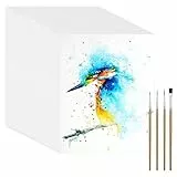 60 Blätter Aquarellpapier 300g/m², 5 x 7 Zoll Watercolor Paper, Malpapier Watercolor, Wasserfarben Gouache Papier, Aquarellblock, Aquarell Postkarten Karten für Kinder Studenten Lehrer Künstler