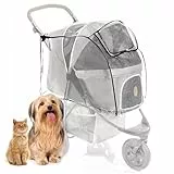Zamboo Regenschutz für Hundebuggy TOGfit - Regenverdeck mit Fenster, Belüftungsnetz und aufklappbarem Einstieg - passt ideal auf Hundewagen Pet Roadster
