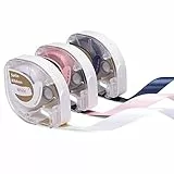 3x Phomemo P12 Satinband Original 12mm x 2m Seidenband 3 Farben Q5-R234/RE31/RN34 Satinband Geschenkband für Geschenkparty, Hochzeit DIY Geschenkverpackung für Phomemo P12/P12 Pro/LT12 Labeldrucker