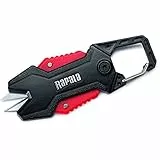 Rapala Unisex-Adult Anglerschere RCD Retractable Line Scissors-Angelzubehör-Für alle Angelschnüre-Präzise Schnitte-Inklusive Karabiner Schere, Schwarz/Rot, Einzigartig