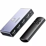 UGREEN HDMI 2.1 Switch 8K@60Hz HDMI Splitter 3 In 1 Out HDMI Umschaltpulte Unterstützt VRR & ALLM, Dolby Vision, Kompatibel mit PS5, Xbox, Apple TV, DVD Spieler