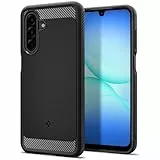 Spigen für Samsung Galaxy A17 4G/5G Hülle [Fallschutz in Militärqualität, Karbonfaser Akzente] Rugged Armor Handyhülle case -Matte Black