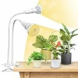 SANSI 300W LED Pflanzenlampe für Zimmerpflanzen, 2-Schwanenhals Clip On Wachstumslampe Vollspektrum mit Hohe PPFD für Indoor Pflanzenwachstum, lebenslanger kostenloser Glühbirnen-Ersatz