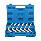 Hancaner 6-teiliges Set mit 6 Steckschlüsseln für Zündkerzen, Universal-Schraubendreher mit quadratischem Universalgelenk, 3/8 Zoll