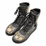 DOGO Future Boots - Owl Family - Vegane Damen Boots und Nachhaltige und Bunte Stiefeletten - Trendige Bequeme Stiefel für Damen