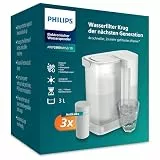 Philips Water Wasserdispenser für gefiltertes Wasser auf Knopfdruck (3L) – Frisches und sauberes Wasser, 3x Anticalc+ Filter verbessert den Geschmack und reduziert Kalk sowie Verunreinigungen,BPA-frei