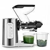 Fretta Entsafter Slow Juicer, Edelstahl Entsafter Gemüse und Obst Testsieger, 200W Cold Press Juicer Machine Saftpresse Elektrisch 76MM Große Öffnung, Hohe Saftausbeute, Einfache Reinigung, BPA Frei