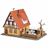 FALLER Gasthaus Zur Krone Modellbausatz mit 42 Einzelteilen 167 x 105 x 100 mm I Modelleisenbahn Zubehör H0 I Modelleisenbahn H0 Gastro-Fachwerkhaus, Divers