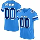 Personalisiert American Football Spieltrikots mit Name Nummer Personalisierte Trikot T-Shirt für Kinder Erwachsene Junge Mädchen Herrn Damen