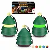 EverBrite 3er Set Weihnachtsbaum-Laternen, Fünffarbige LED für Innen und Außen mit Trageschlaufe, Faltbare Leuchtende Weihnachtsbäume als und Dekoration, Batterien Enthalten