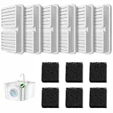 Katzenbrunnen 12 Filters: Katzen Trinkbrunnen Filter - 6 Kohlefilter Trinkbrunnen + 6 Schaumstofffilter, passend für den 2,6L Katzenbrunnen für Katzen, mit Vierfaches Filtration