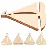 HOODANCOS 1 Satz Unfertige Holzscheibe Ausgeschnitten Malen Ausschnitte Party Unvollendet Thema Holzausschnitte Für Segelboote Segelboot-ausschnitte Zum Selbermachen Beige 50 Stück