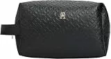 Tommy Hilfiger Damen Kulturbeutel Icon Washbag Mono mit Trageschlaufe, Schwarz (Black), Einheitsgröße