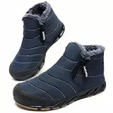 Hanani Winterschuhe Herren Warm Gefüttert Schneestiefel Reißverschluss Kurzschaft Stiefel Flach Winter Outdoor Boots Bequem Rutschfeste Wanderstiefel Winterstiefel