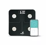 SENYA Personenwaage – Körperanalysewaage, mit Bluetooth, 13 Körperindizes, App FitDays Farbe Schwarz – Smart Body SYWB-S008B
